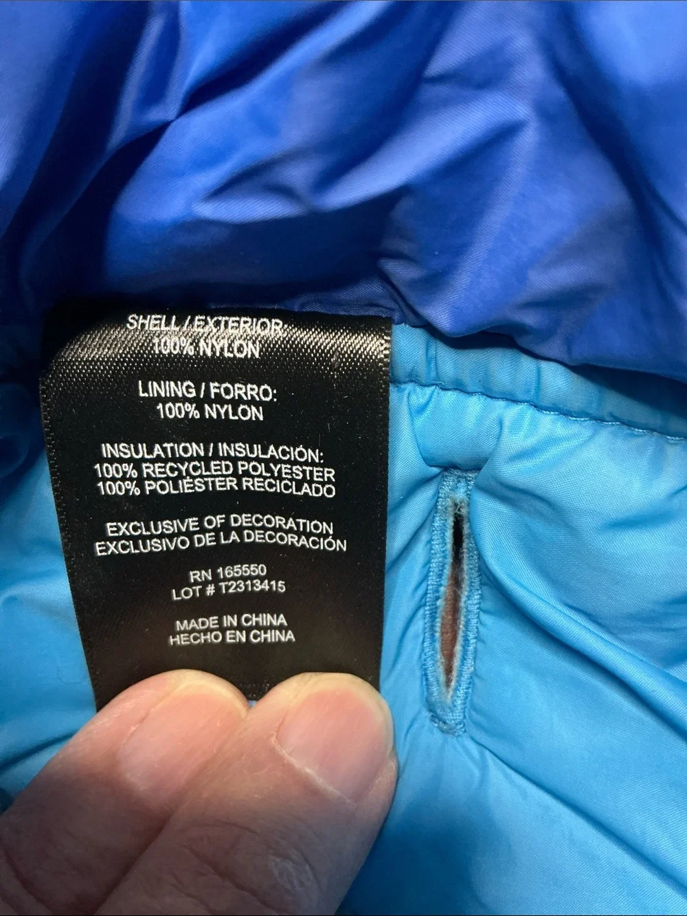 Colorblock Blue & Teal Puffer Dog Coat Jacket